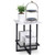 Modern Side Table 2 Tier Faux Marble End Table Accent Table Nightstand Space Saving Bedside Table Small Coffee Table Metal Frame for Home Living Room Bedroom Office - White