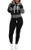 Jogging Suits for Women - Two Piece Sweatsuit Pullover Hoodie  plus Long Pants Tracksuit Set Jumpsuits 3X-Large Black grey