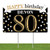 Big Dot of Happiness Personalized Adult 80th Birthday - Gold - Birthday Party Yard Sign Lawn Decorations - Happy Birthday Custom Name Party Yardy Sign