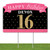 Big Dot of Happiness Personalized Chic 16th Birthday - Pink Black and Gold - Birthday Party Yard Sign Lawn Decorations - Happy Birthday Custom Name Party Yardy Sign