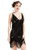 BABEYOND Women s 1920s Flapper Dress V Neck Slip Dress Roaring 20s Great Gatsby Dress for Party  Black S