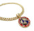 BLINGFACTORY Hip Hop The World is Yours Pendant  and  12mm 18 inch Full Iced Box Lock Cuban Chain Necklace