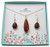 Garnet Pendant and Earring Set in Gold Plated Sterling Silver on a 20 inch Gold Plated Sterling Silver Cable Chain. Garnet Necklace. Garnet Earrings. Garnet Jewelry