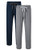 DAVID ARCHY Men s Comfy Jersey Soft Cotton Knit Pajama Long John Lounge Sleep Pant in 2 Pack  XL Navy Blue Heather Gray