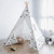 Myshle Teepee Tent for Kids Foldable Kids Play Tent for Girl and Boy with Carry Case  and  Bunting Room Decor Indoor  and  Outdoor Cotton Canvas Teepee