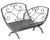 BestNest Panacea 15983 Flourishing Scrolls Folding Log Bin Antique Iron
