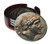 Ancient Coin Coasters- 4-Piece Sandstone Coaster Set - Caddy Included