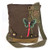 Chala Patch Cross-Body Women Handbag Dark Brown  Mini Teal Butterfly