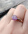 Raw Amethyst Crystal Ring for Women Healing Stone Chakra Gemstone Rose Gold Plated Irregular Shape Ring