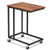 Tangkula Mobile Sofa Side Table Movable Snack Table for Coffee Tablet Rustic End Table with Metal Frame Rolling Casters with Brakes Portable Table for Couch Bed Sofa Living Room Bedroom Table