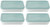 Pyrex 3-cup Rectangle Food Storage with Sky Blue Lid  Pack of 4 Containers