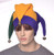 Jester Hat Mardi Gras Colors Bells Fleece