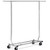 YAHEETECH Heavy Duty Adjustable Commercial Grade Garment Rack Rolling Chrome Clothes Rack Hanging Rack with Wheels Retail Display Rack