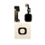 COHK Home Button Key Flex Cable Assembly with Rubber Ring Replacment Part for iPhone 6s and 6s Plus  Black