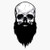 Bearded Skull Vinyl Waterproof Sticker Decal Car Laptop Wall Window Bumper Sticker 5 inch