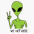 We Out Here Alien Vinyl Waterproof Sticker Decal Car Laptop Wall Window Bumper Sticker 5 inch