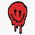 EMC Graphics Trippy Red Smiley Face Vinyl Waterproof Sticker Decal Car Laptop Wall Window Bumper Sticker 5 inch