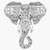 EMC Graphics Elephant Head Vinyl Waterproof Sticker Decal Car Laptop Wall Window Bumper Sticker 5 inch