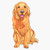 EMC Graphics Golden Retriever Vinyl Waterproof Sticker Decal Car Laptop Wall Window Bumper Sticker 5 inch