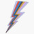 EMC Graphics Rainbow Lightning Bolt Vinyl Waterproof Sticker Decal Car Laptop Wall Window Bumper Sticker 5 inch