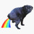 Pug Rainbow Sticker Vinyl Waterproof Sticker Decal Car Laptop Wall Window Bumper Sticker 5 inch