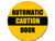 JR Studio 4x4 inch Round Caution Automatic Door Sticker - Business Grocery ATM Safety Safe Vinyl Decal Sticker Car Waterproof Car Decal Bumper Sticker