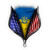 Ukraine USA Flag Ukrainian American Decal Sticker - Sticker Graphic - Auto Wall Laptop Cell Truck Sticker for Windows Cars Trucks