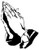 Praying Hands - Sticker Graphic - Auto Wall Laptop Cell Truck Sticker for Windows Cars Trucks