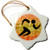 3dRose ORN_173208_1 Marathon Runner Silhouette with Sunset Hues and Adventure Word Art Snowflake Ornament, Porcelain, 3-Inch
