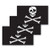 3x5 Pirate Flag Sticker Pirate Sticker 3-Pack Made with Durable Waterproof Materials Pirate Bumper Sticker Pirate Sticker Skull and Crossbones Sticker Pirate Decal