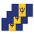 3x5 Barbados Flag Sticker 3-Pack Made with Durable Waterproof Materials Flag of Barbados Bumper Sticker Barbadian Flag Sticker Bajan Flag Sticker Barbados Sticker