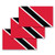 3x5 Trinidad and Tobago Flag Sticker 3-Pack Made with Durable Waterproof Materials Trinidad and Tobago Bumper Sticker  Flag of Trinidad and Tobago Bumper Sticker