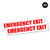 2x Emergency Exit Sticker Decal Safety Sign Car Vinyl