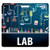 LAB Badge Buddy - Black - Chemistry Themed - Horizontal Badge Id Card - by BadgeZoo