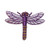 ID 0468G Dragon Fly Sitting Patch Garden Fairy Bug Embroidered Iron On Applique