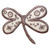ID 1648B Dragonfly Symbol Patch Garden Flying Bug Embroidered Iron On Applique
