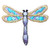 ID 1658B Fairy Dragonfly Patch Garden Insect Bug Embroidered Iron On Applique