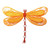 ID 1691 Golden Dragonfly Patch Garden Fairy Bug Embroidered Iron On Applique