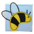 ID 1719A Bumblebee Bug Badge Patch Garden Bee Honey Embroidered Iron On Applique