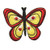 ID 2111 Butterfly Spotted Wings Patch Garden Insect Embroidered Iron On Applique
