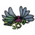 ID 2132 Flying Bug Patch Garden Insect Lace Wing Embroidered Iron On Applique