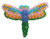 ID 8890 Dragonfly Spread Wing Patch Garden Insect Bug Beaded Iron On Applique
