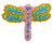 ID 8898 Dragonfly Spread Wing Patch Garden Insect Bug Beaded Iron On Applique