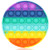 Push Pop Fidget It Toy Push Pop Bubble Sensory Fidget Toy Silicone Pop Bubble Sensory Silicone Toy Simple Dimple Autism Special Needs Stress RelieverAnxiety Relief Tool  Rainbow-Circle