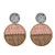 shiYsRL Earrings Stud Crystal Pearl Earring Set Boho Women Rattan Weave Disc Dangle Stud Earrings Statement Party Jewelry Gift for Girls Women Men - Silver plus  Brown