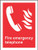INDIGOS UG - Sticker - Safety - Warning - Fire Emergency Telephone Safety Sign - Self Adhesive Sticker 200mm x 150mm - Decal for Office Company School Hotel