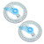 NUOBESTY 2pcs Circle Protractor 360 Degree Protractor Ruler Math Geometry Tools for School Classroom Office Drafting Measuring Supplies