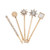 Lurrose 5pcs Retro Geometric Hairpin Rhinestone Bangs Clip Drill Hair Side Clip Metal Hair Pin Bobby Pins for Girls