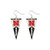Aminco NCAA Nebraska Cornhuskers Pennant Earrings