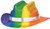 Amscan 250283 Glitter Rainbow Mini Cowboy Hat 1ct